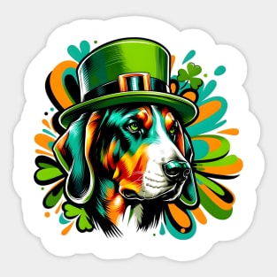 Bavarian Mountain Scent Hound Celebrates Saint Patrick's Day Sticker